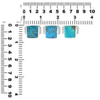 Starborn Persian Turquoise Men’s Ring with Geometric Shank Accents in Sterling Silver