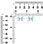 Starborn Sleeping Beauty Turquoise Double Crescent Moon Rings in Sterling Silver