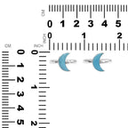 Starborn Turquoise Crescent Moon Ring in Sterling Silver
