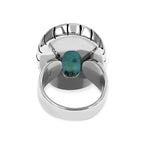 Starborn Persian Turquoise Striped bezel Ring in Sterling Silver