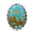 Starborn Nevada #8 Turquoise Striped Bezel Ring in Sterling Silver