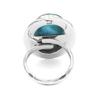 Starborn Patagonia Arizona Turquoise Ring with Stars Frame Design in Sterling Silver Silver