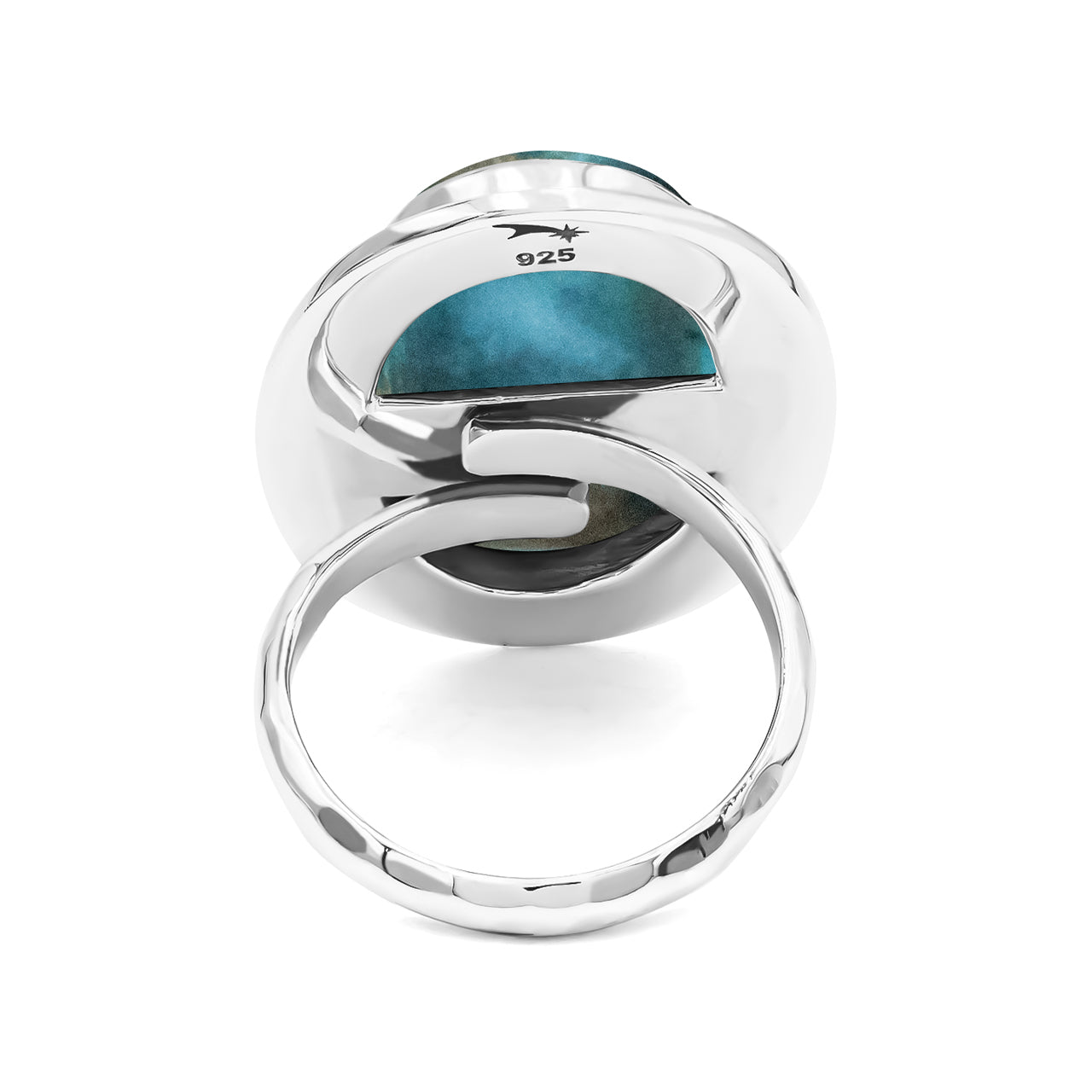 Starborn Patagonia Arizona Turquoise Ring with Stars Frame Design in Sterling Silver Silver