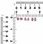 Starborn Pink Tourmaline Rough Prong Set Post Earrings in Sterling Silver