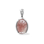 Starborn Pink Tourmaline Oval Pendant in Sterling Silver