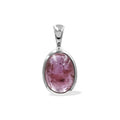 Starborn Pink Tourmaline Oval Pendant in Sterling Silver