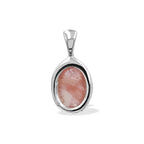 Starborn Pink Tourmaline Oval Pendant in Sterling Silver