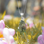 Starborn Natural Tourmaline Crystal Pendant in Sterling Silver