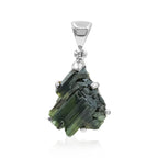 Starborn Natural Tourmaline Crystal Pendant in Sterling Silver