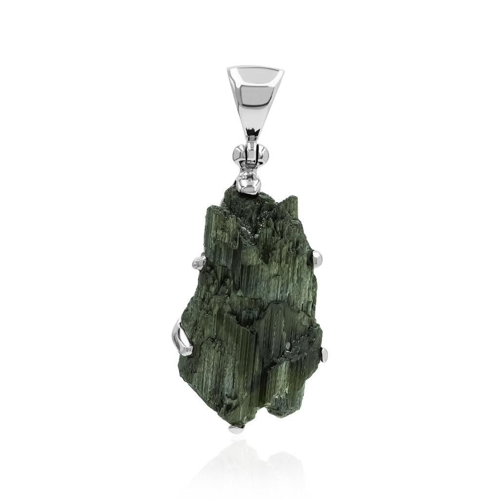 Starborn Natural Tourmaline Crystal Pendant in Sterling Silver