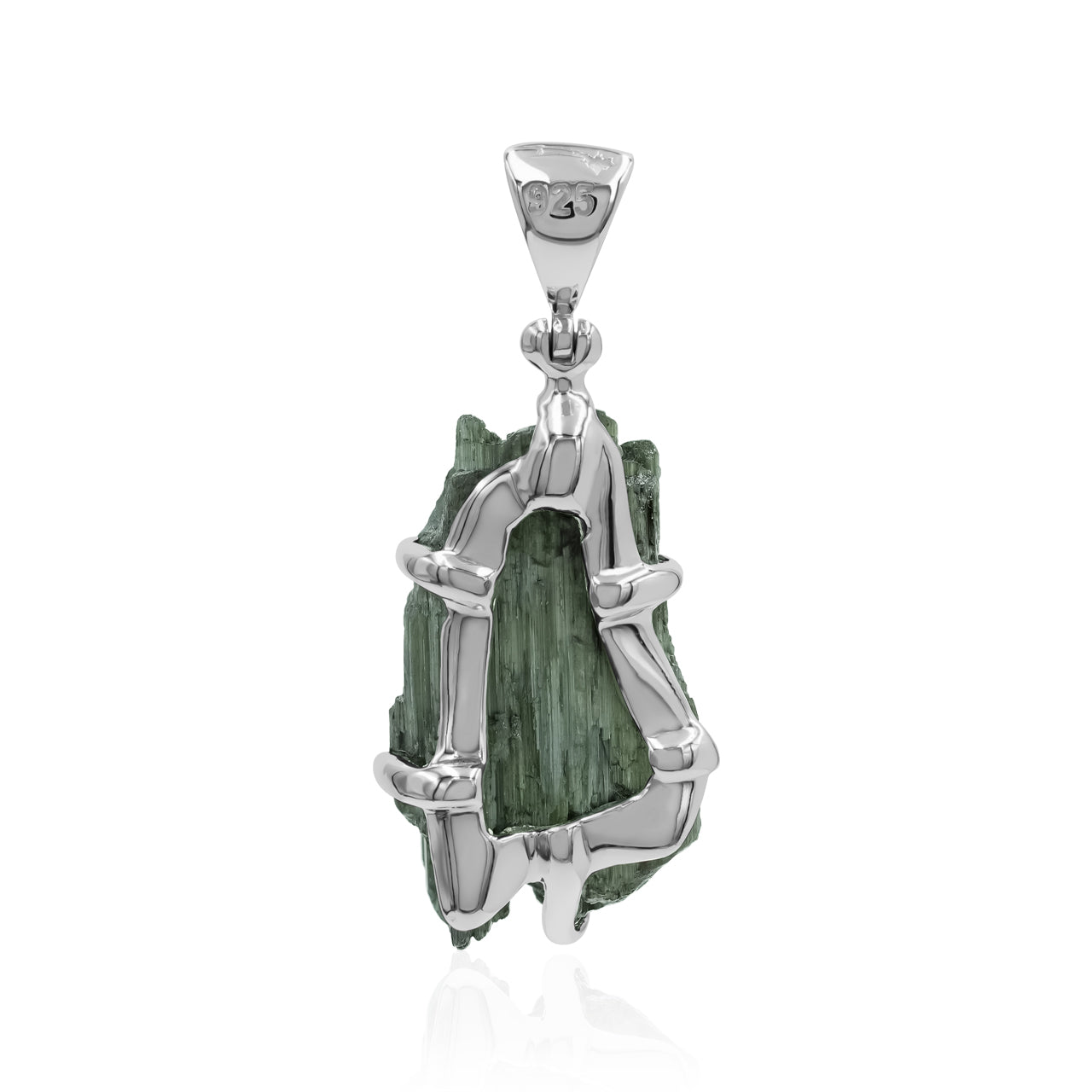 Starborn Natural Tourmaline Crystal Pendant in Sterling Silver