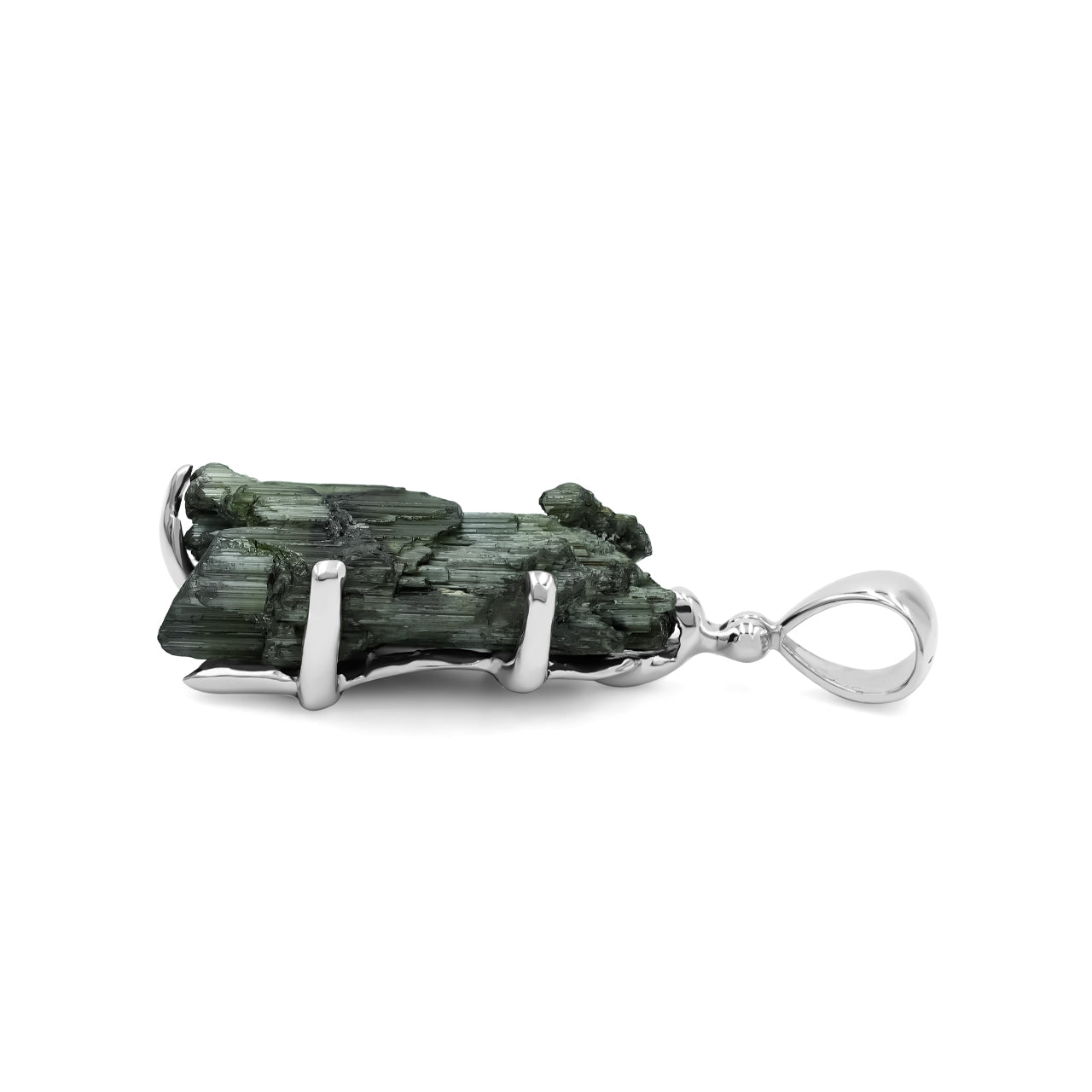 Starborn Natural Tourmaline Crystal Pendant in Sterling Silver