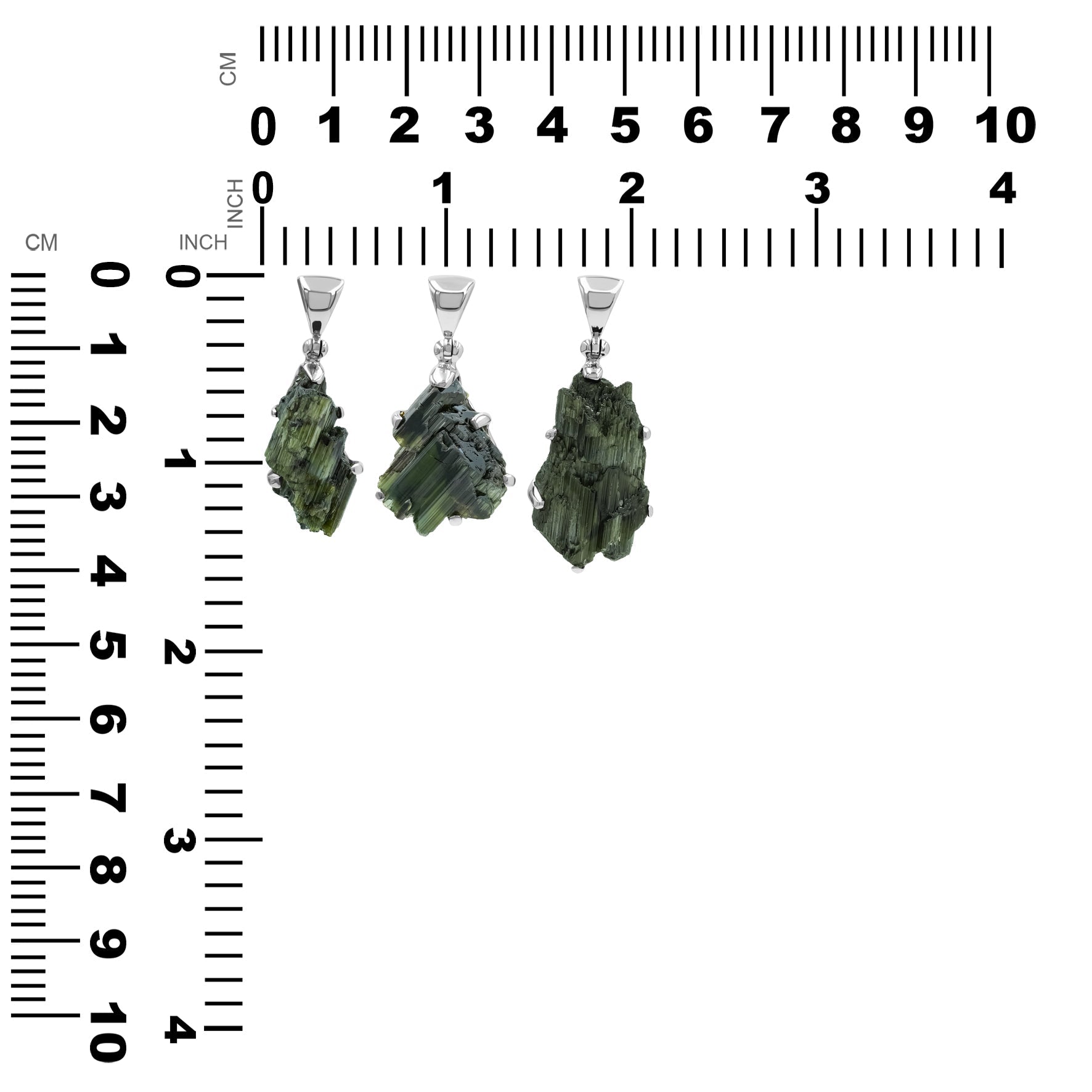 Starborn Natural Tourmaline Crystal Pendant in Sterling Silver