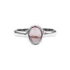 Starborn Pink Tourmaline Oval Shape Ring in Sterling Silver