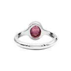 Starborn Pink Tourmaline Oval Shape Ring in Sterling Silver