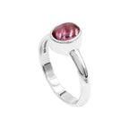 Starborn Pink Tourmaline Oval Shape Ring in Sterling Silver