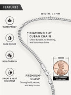 Silver Cuban Link Chain (3.5mm)