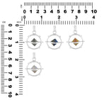 Starborn Small Beta Quartz Crystal Spinner Pendant in Sterling Silver