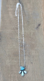 Blue Kingman and Paloma Sterling Silver Necklace