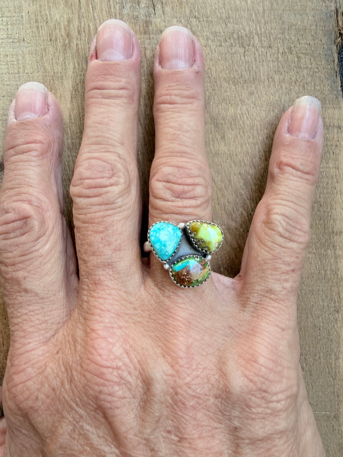 Palomino, Number 8, Bluebird Sterling Silver Ring