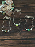 Handmade Sterling Silver Paloma, No.8, Sonoran, with White Buffalo Turquoise Necklace, Signed Nizhoni
