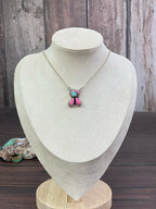 Handmade Sterling Silver Cotton Candy, Golden Hills Turquoise, Red Rose Dahlia, No.8, Paloma, Sonoran Mountain Turquoise Necklace, Signed Nizhoni