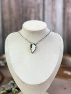 Handmade Sterling Silver Multi Gemstone Lightening Bolt Necklace with Signed Nizhoni