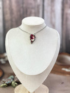 Handmade Sterling Silver Multi Gemstone Lightening Bolt Necklace with Signed Nizhoni
