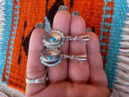 Handmade Sterling Silver & Turquoise Concho Blossom Post Earrings