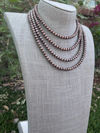 Handcrafted Copper 6mm Beaded Necklace