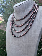Handcrafted Copper 6mm Beaded Necklace