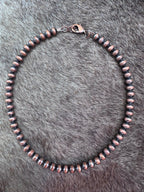 Handcrafted Copper 6mm Beaded Necklace
