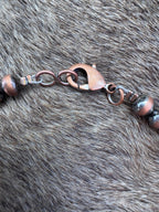 Handcrafted Copper 6mm Beaded Necklace