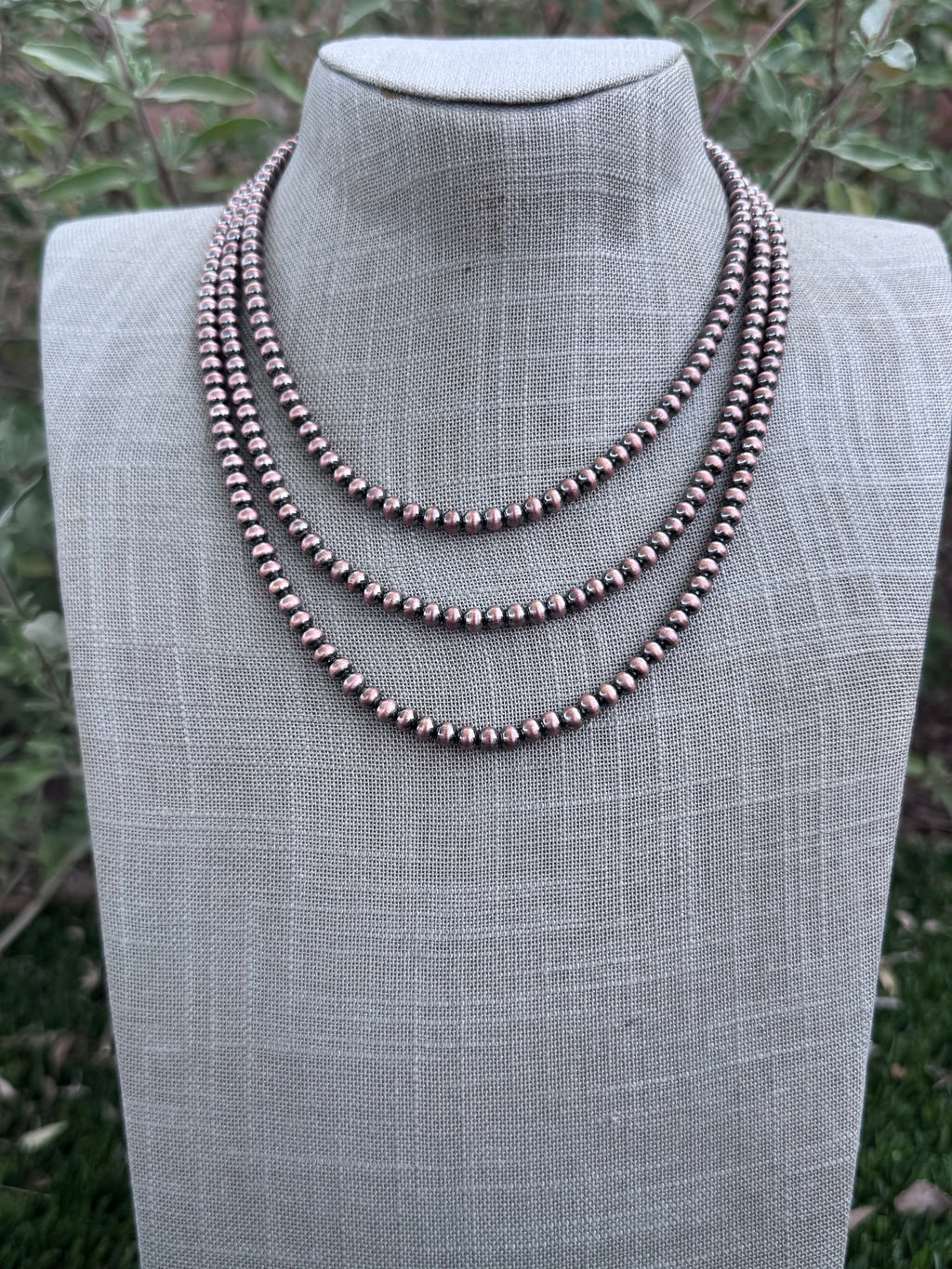 Handcrafted Copper 5mm Beaded Necklace