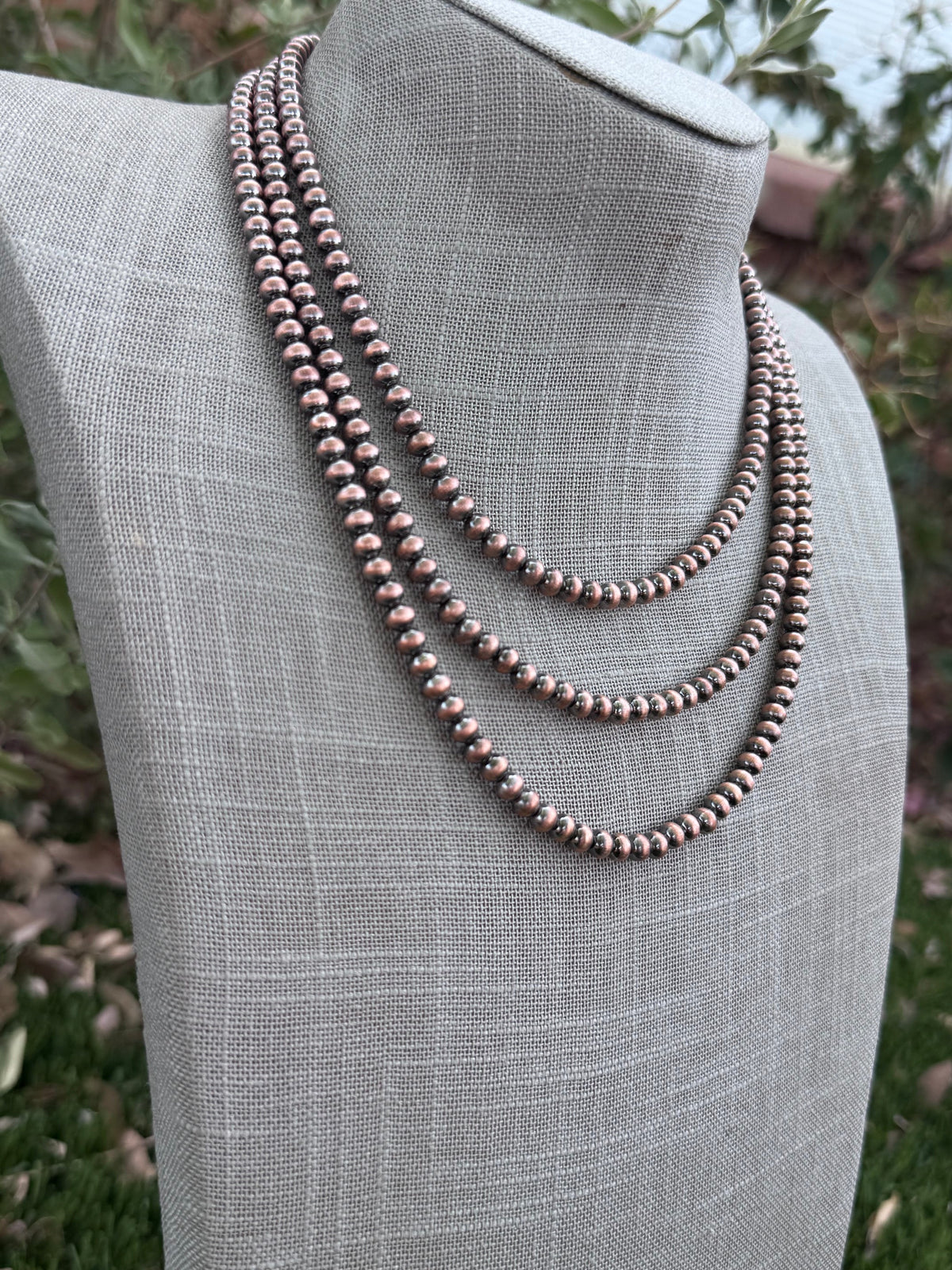 Handcrafted Copper 5mm Beaded Necklace