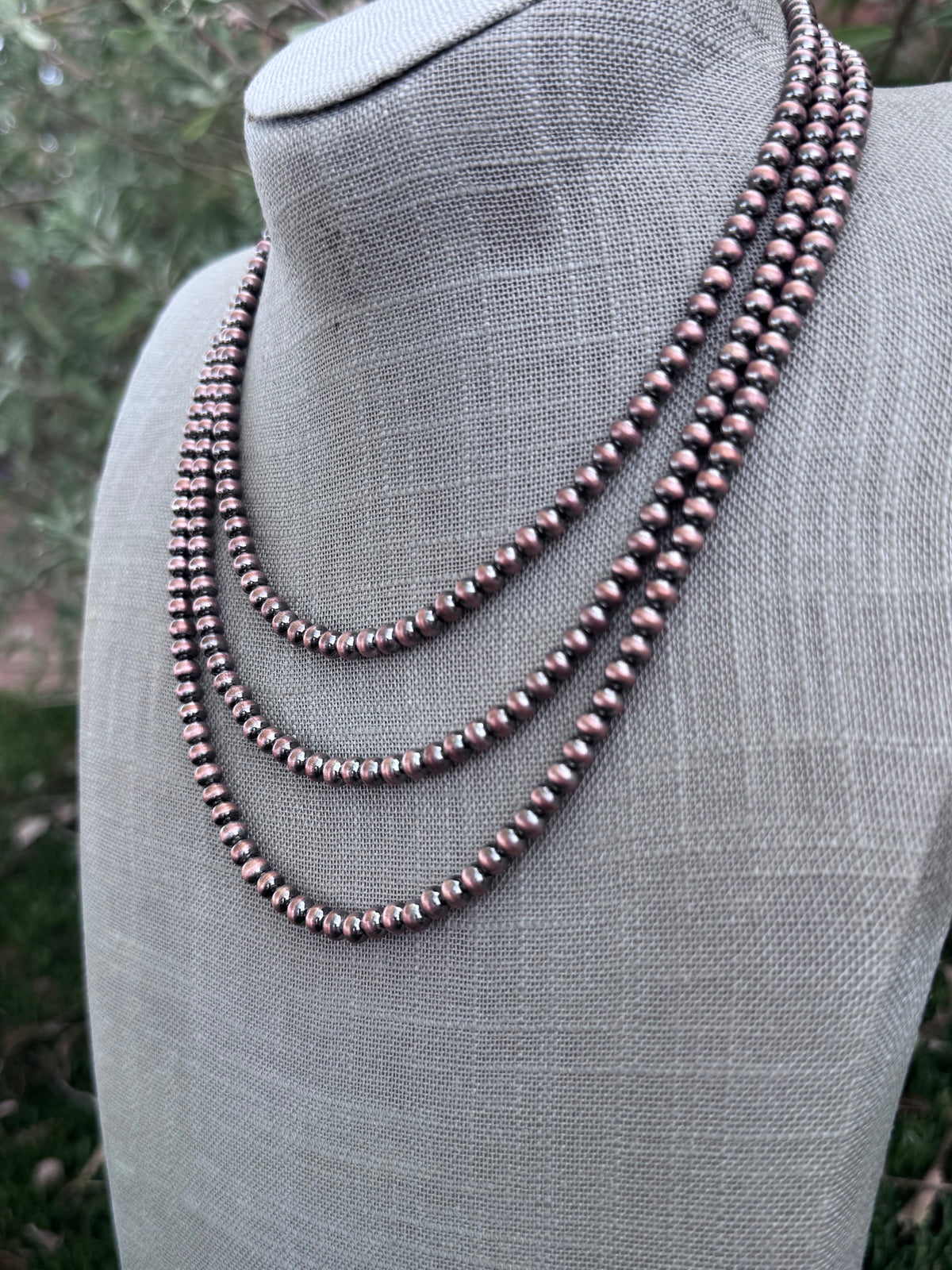 Handcrafted Copper 5mm Beaded Necklace