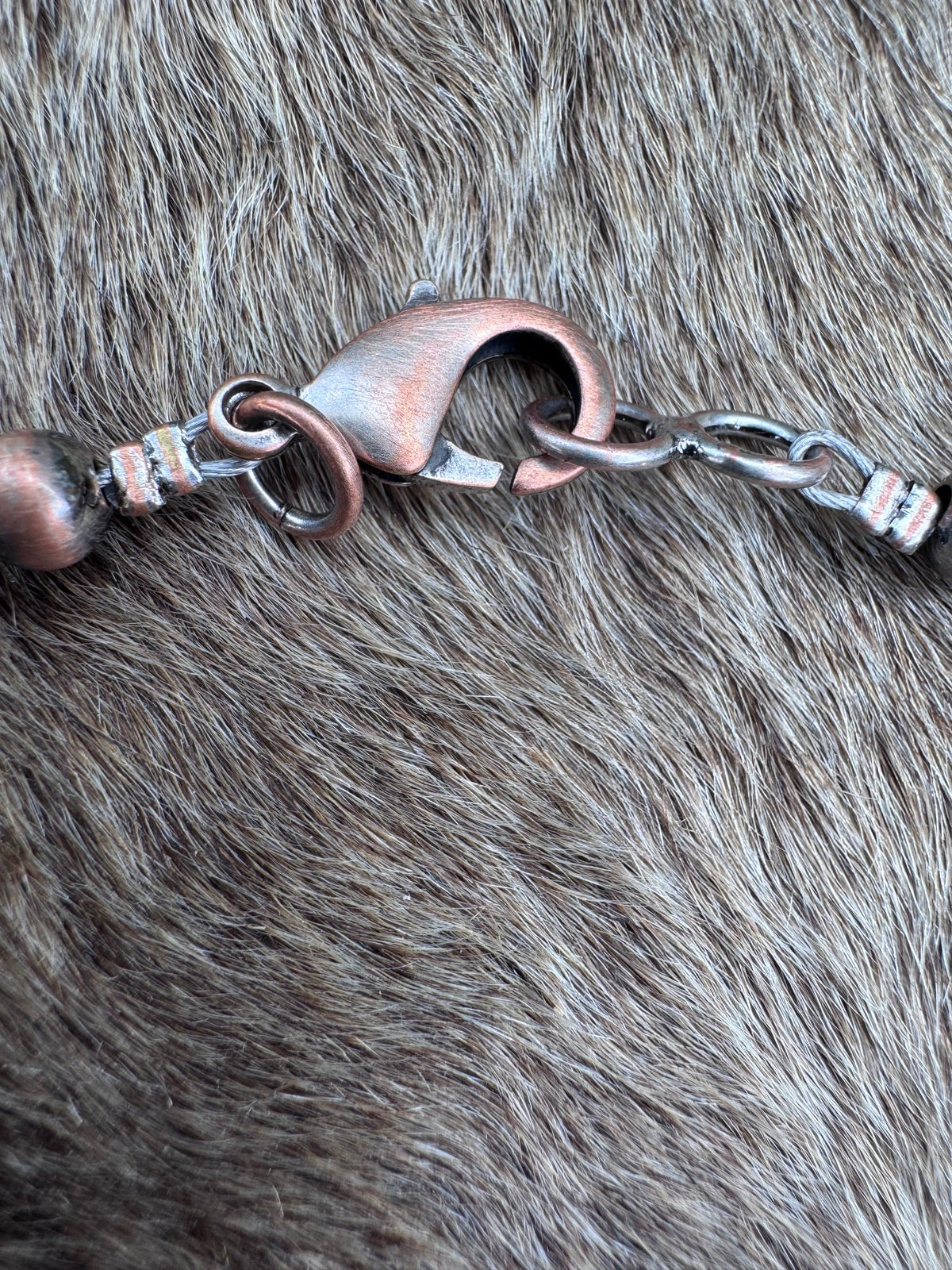 Handcrafted Copper 5mm Beaded Necklace