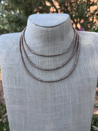 Handcrafted Copper 3mm Saucer Beaded Necklace