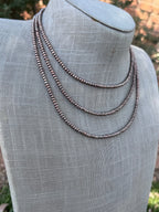 Handcrafted Copper 3mm Saucer Beaded Necklace