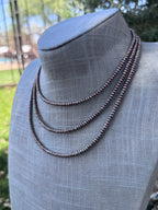 Handcrafted Copper 3mm Saucer Beaded Necklace
