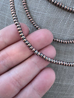 Handcrafted Copper 3mm Saucer Beaded Necklace