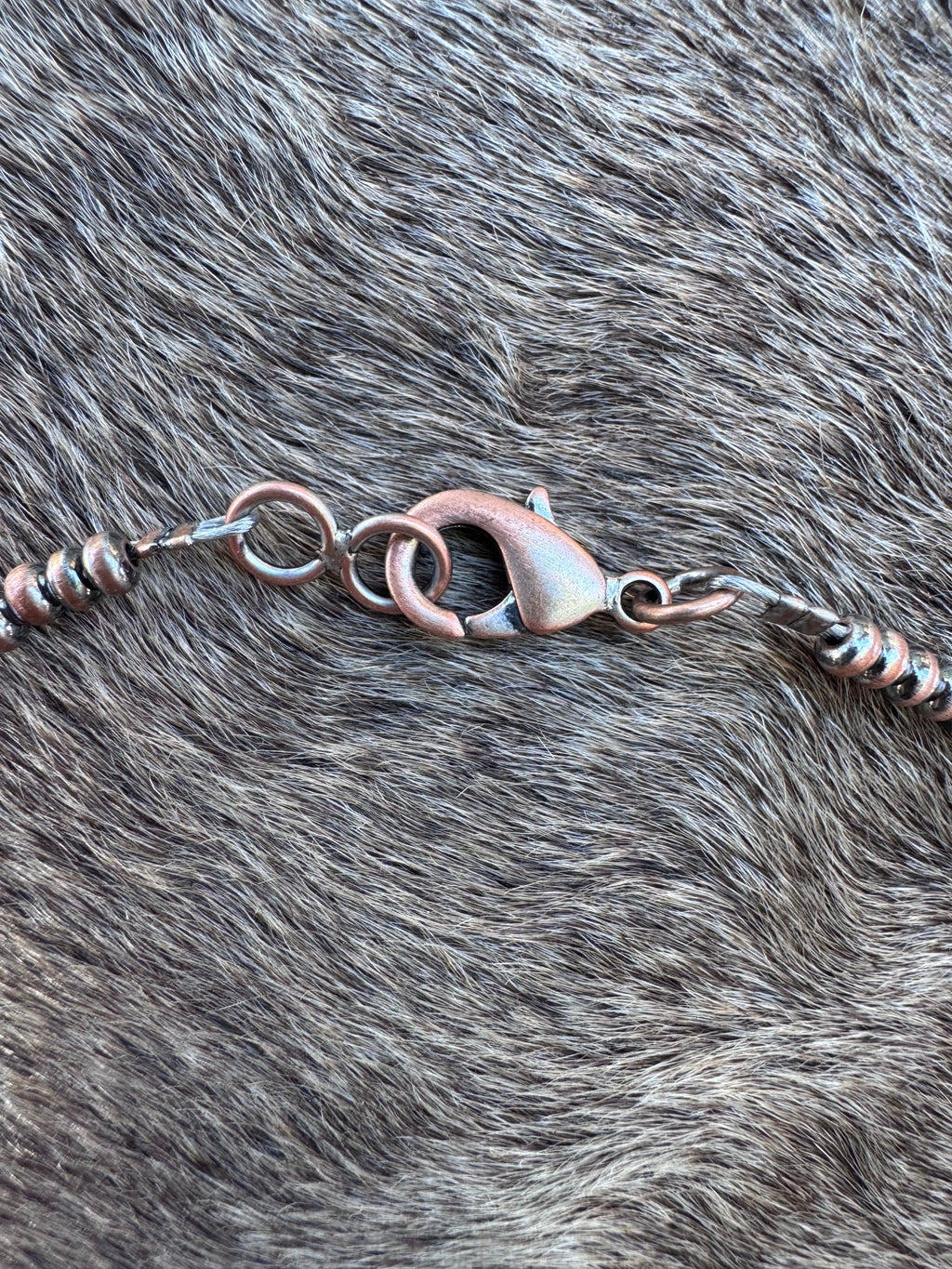 Handcrafted Copper 3mm Saucer Beaded Necklace