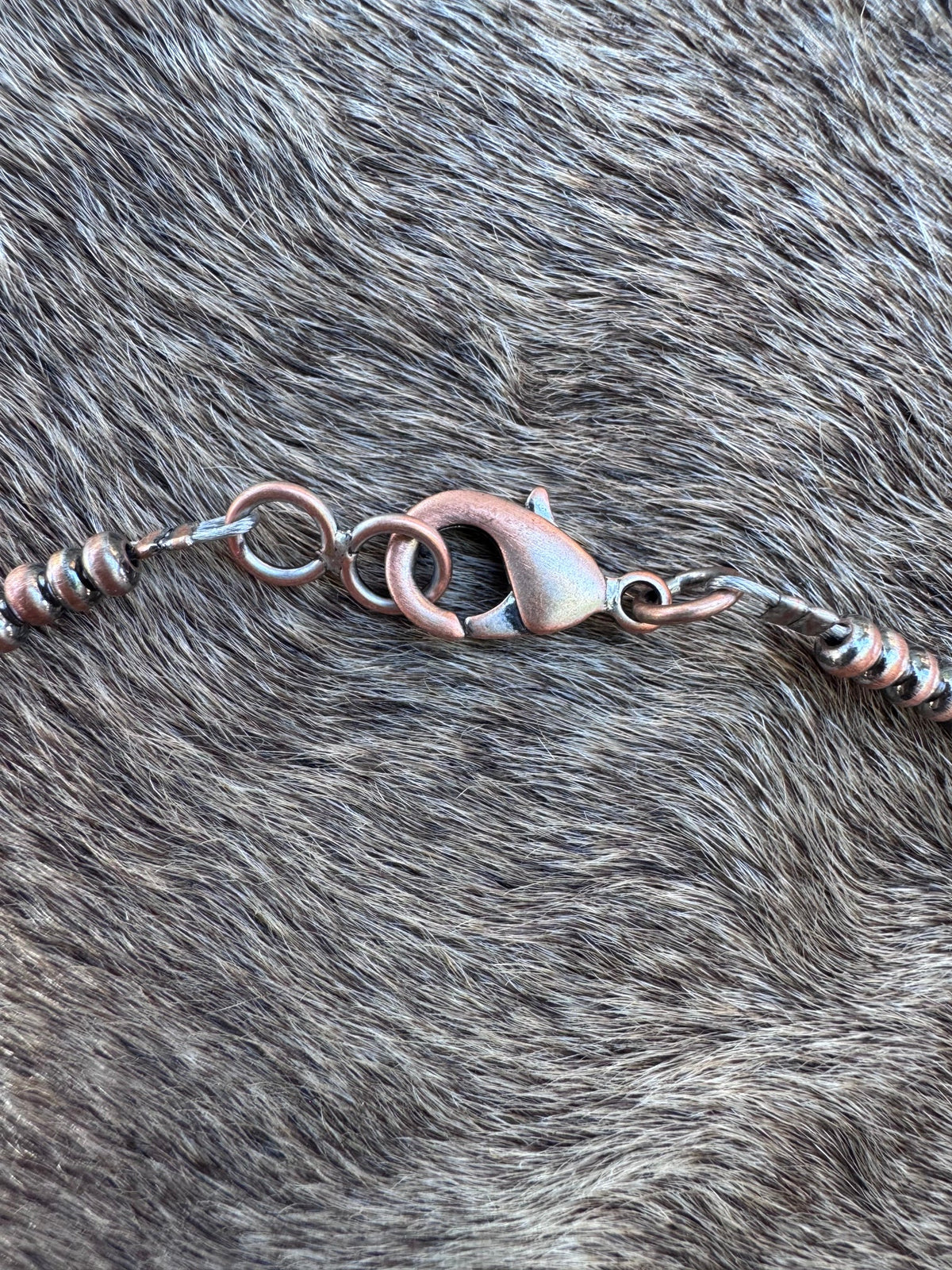 Handcrafted Copper 3mm Saucer Beaded Necklace