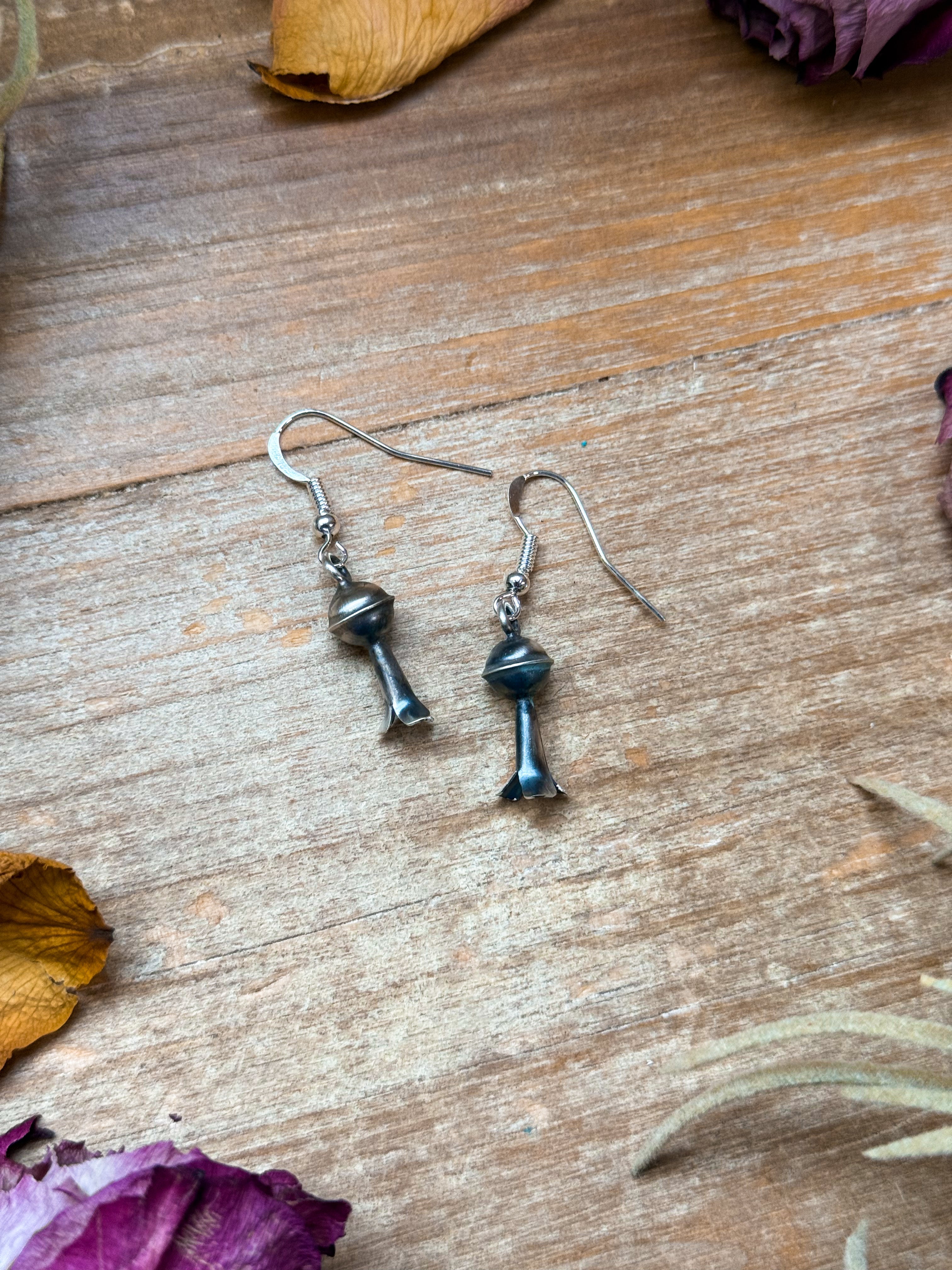 Sterling Silver Mini Blossom Dangle Earrings