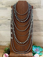 NEW! Build your own Sterling Silver Pearls Necklace 3-4-5-6-8-10-12-14 mm