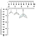 Starborn Mother of Pearl Whale Tail Pendant in Sterling Silver