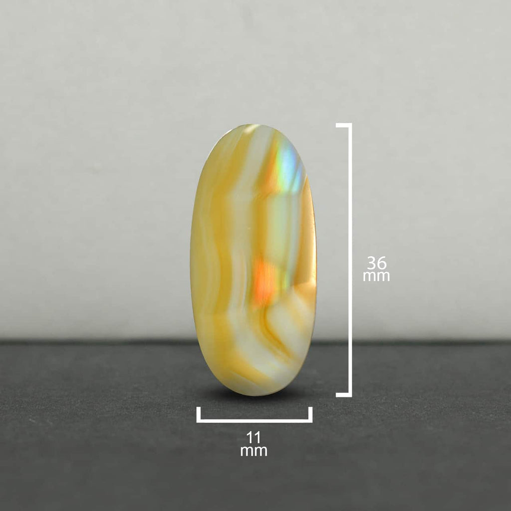 Starborn Rainbow Iris Agate Oval Cabochon 36 mm - 1 Piece