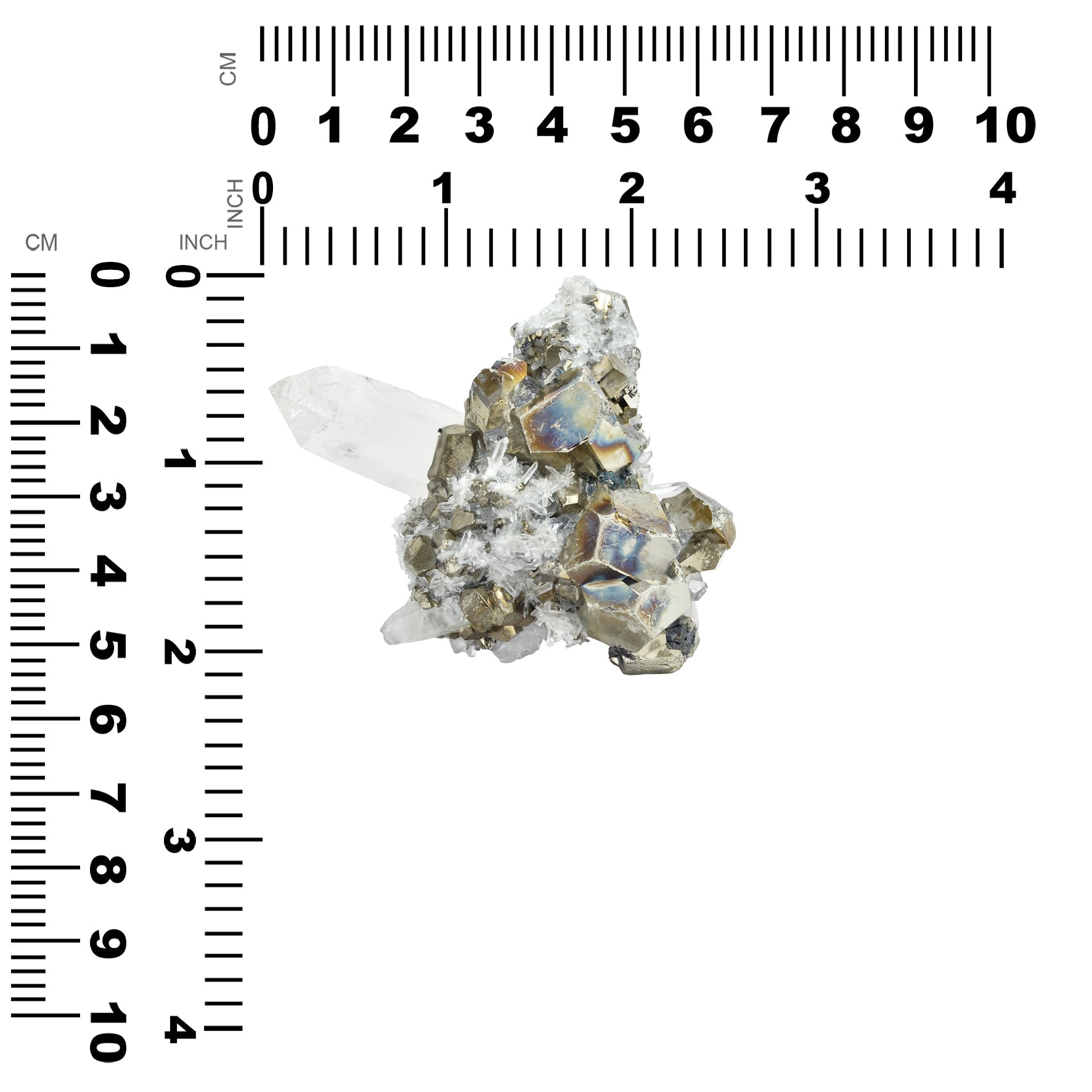Starborn Pyrite with Quartz Crystal Collector's Corner Specimen 424ct - 1 Piece