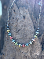 Spring Pastel Opal Chain Necklace