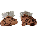 Starborn Copper Nugget with Sterling Silver Post Earrings